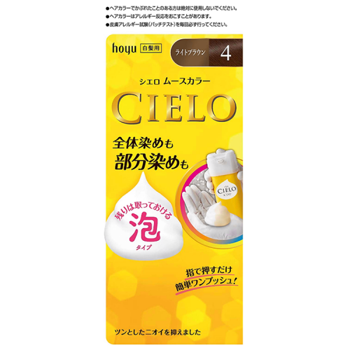 Hoyu Cielo 美源白发用染发膏 4-泡沫型 浅栗色